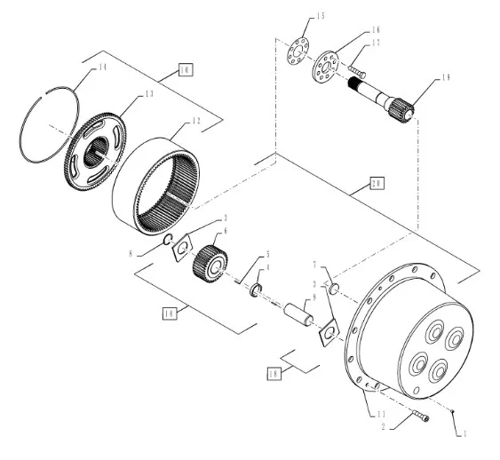 302196A1 - Палец шестерни ступ. борт. моста пер. DS 4кл. TGT8./Mg.